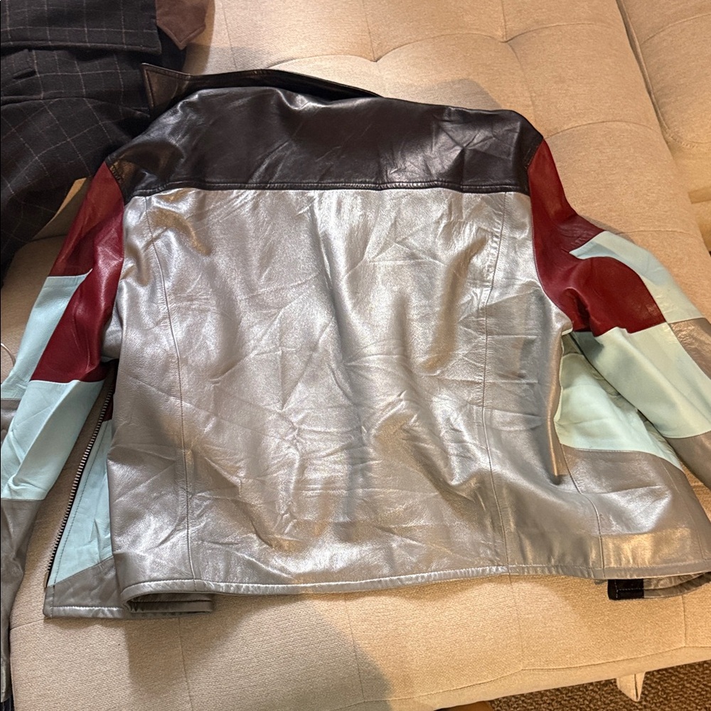 Colorblock Leather Performance Jacket - image 4